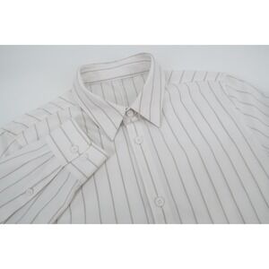Lululemon‎ Shirt Mens XS White Striped New Venture Classic Long Sleeve Dress